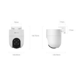 Camara Wifi Ezviz CS-H8C 4MP 2K+ con movimiento NNET