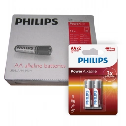 Pack de 12 blister de Pilas alcalinas Philips AA X2 unidades NNET