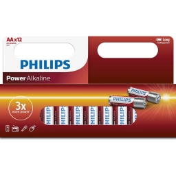 Pilas alcalinas Philips AA x 12 NNET