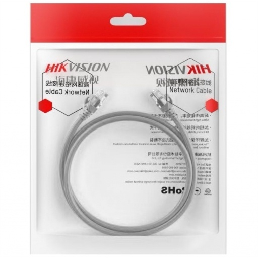 Cable Patchcord Hikvision 1m Cat 6 gris NNET