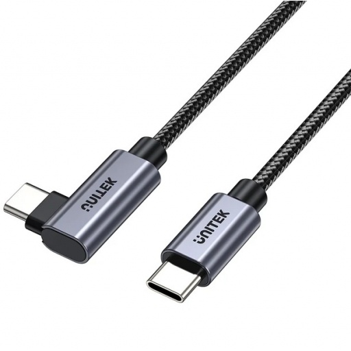 Cable Unitek USB-C a USB-C 90 grados PD 100w 2m NNET