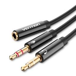 Cable Auxiliar Vention 2x 3.5mm Macho a 4 Polos 3.5mm Hembra