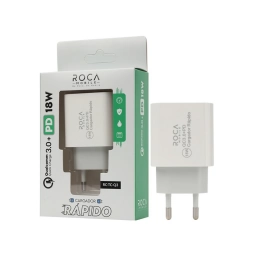 Cargador Rpido Roca 18W USB QC3.0 sin Cable