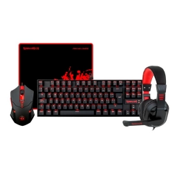 Combo Gamer Redragon K552-BB Teclado + Mouse + Auricular + Pad