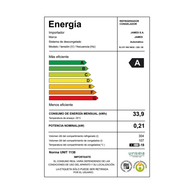 Eficiencia energética A