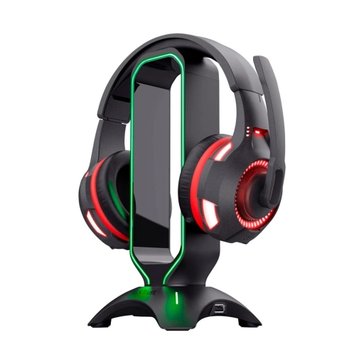 Soporte para Auriculares Trust Cintar RGB con 2 Puertos USB