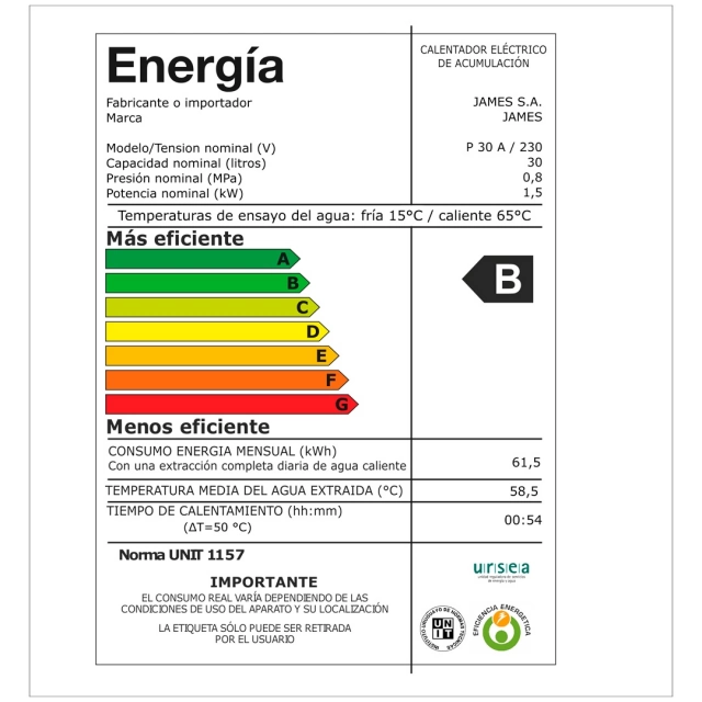 Eficiencia energética: B Nnet