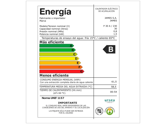 Eficiencia energética: B Nnet